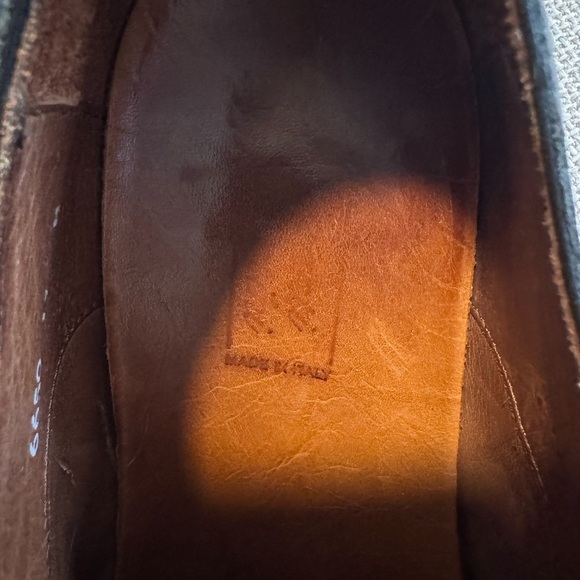 Classic Black Leather Men's Dress Shoes 11 - Picture 6 of 9